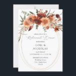 Invitation Dîner de répétition Rustic Earth & Champagne Flora<br><div class="desc">Préparez vos invités pour l'extraordinaire mariage avec cette invitation à la répétition Rustic Earth & Champagne Florals. Des flores d'aquarelle peintes à la main, en pêche, en champagne beige, crème et en terre cuite bordeaux sont les caractéristiques de cette invitation à dîner de répétition rustique. Mariages Boho (ou Bohème), Automne,...</div>