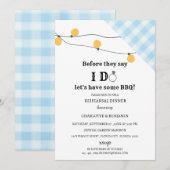 Invitation Dîner de répétition Rustic I Do BBQ (Devant / Derrière)