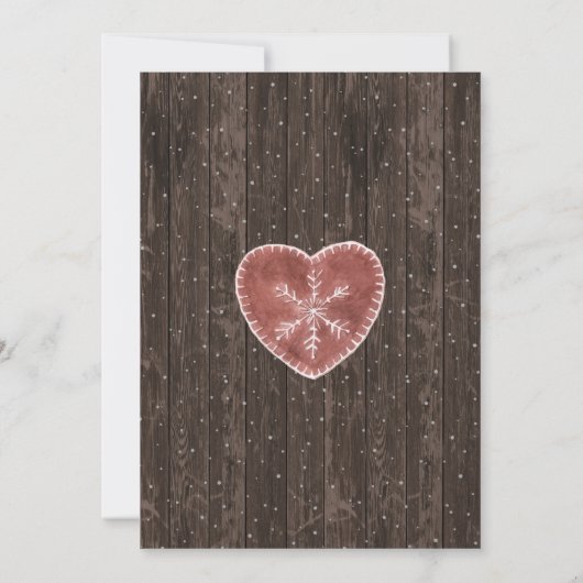 Invitation Dîner de répétition Rustic Wood Stars and Hearts (Dos)