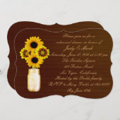 Invitation Dîner de répétition Rustic Yellow Mason Jar Invita (Devant / Derrière)