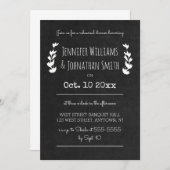 Invitation Dîner de répétition rustique (Devant / Derrière)