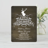 Invitation Dîner de répétition rustique de cerfs de pays invi (Debout devant)