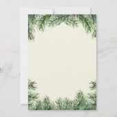 Invitation Dîner de répétition Rustique de la forêt d'hiver (Dos)