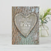 Invitation Dîner de répétition rustique de l'arbre de campagn (Debout devant)