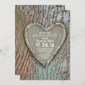 Invitation Dîner de répétition rustique de l'arbre de campagn (Devant / Derrière)