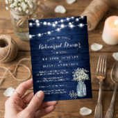 Invitation Dîner de répétition rustique de minuit sous des lu