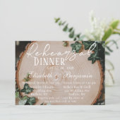 Invitation Dîner de répétition Rustique de verdure et de tran (Debout devant)