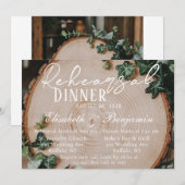 Invitation Dîner de répétition Rustique de verdure et de tran (Devant / Derrière)