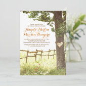 Invitation dîner de répétition rustique du coeur de campagne (Debout devant)
