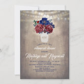 Invitation Dîner de répétition rustique du Mason Floral de Bo (Devant)