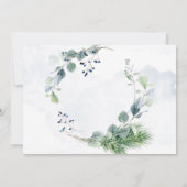 Invitation Dîner de répétition rustique Dusty Blue Eucalyptus (Dos)