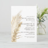 Invitation Dîner de répétition Rustique Earthy Boho Pampas In (Debout devant)
