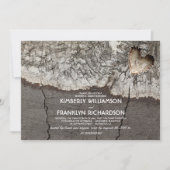 Invitation Dîner de répétition Rustique en bois sculpté (Devant)