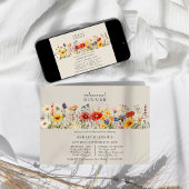 Invitation Dîner de répétition Rustique Fleur sauvage Floral 
