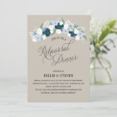 Invitation Dîner de répétition Rustique Floral Wreath (Debout devant)