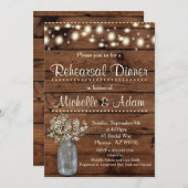 Invitation Dîner de répétition rustique Invitation, répétitio (Devant / Derrière)