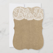 Invitation Dîner de répétition Rustique Kraft & Mariage de de (Dos)