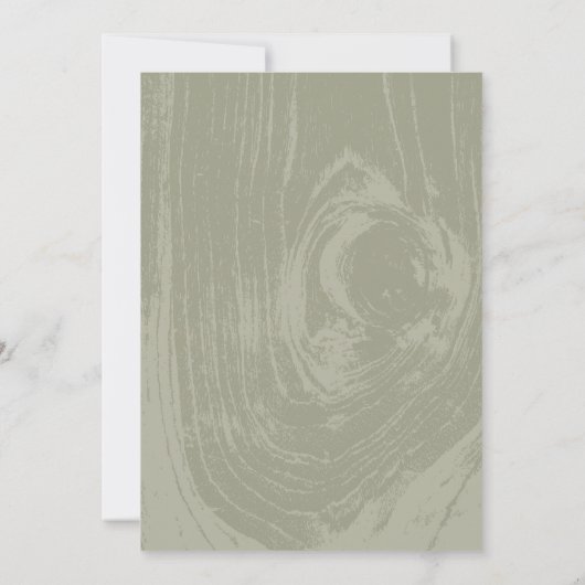 Invitation Dîner de répétition Rustique Mariage en bois (Dos)