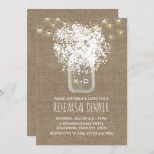 Invitation Dîner de répétition Rustique Mariage pour bébé (Devant / Derrière)