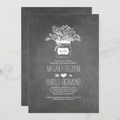 Invitation Dîner de répétition rustique Mason Jar (Devant / Derrière)