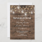 Invitation Dîner de répétition Rustique Mason Jars (Devant)