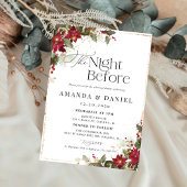 Invitation Dîner de répétition Rustique Pine Poinsettia Invit