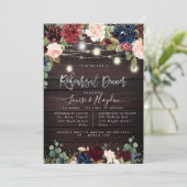 Invitation Dîner de répétition rustique pots Mason guirles lu (Debout devant)