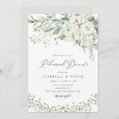 Invitation Dîner de répétition rustique pour le feuillage for (Devant / Derrière)