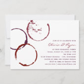 Invitation Dîner de répétition Rustique rouge foncé (Devant)