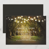 Invitation Dîner de répétition rustique sur le chemin des arb (Devant / Derrière)