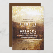 Invitation Dîner de répétition rustique sur le lac et les mon (Devant / Derrière)