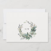 Invitation Dîner de répétition Rustique Vert Foliage (Dos)