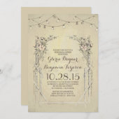 Invitation Dîner de répétition rustique vintage (Devant / Derrière)