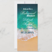 Invitation Dîner de répétition Sandy Beach Ocean Waves (Devant)