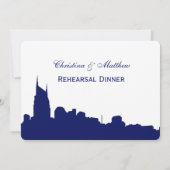 Invitation Dîner de répétition Silhouette Tendance Nashville  (Dos)