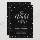 Invitation Dîner de répétition Silver & Black Modern Typograp (Devant / Derrière)