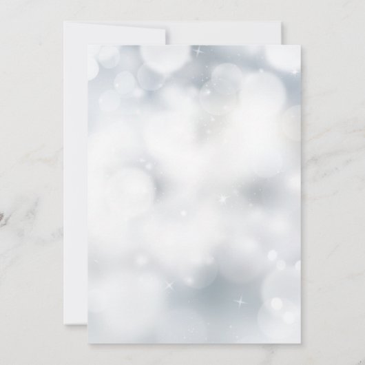 Invitation Dîner De Répétition Silver Bokeh Light Chic (Dos)