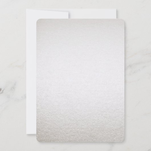 Invitation Dîner de répétition Silver Gold Floral (Dos)