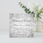 Invitation Dîner de répétition Silver Winter Wonderland (Debout devant)