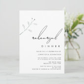 Invitation Dîner de répétition simple Branche verte Invitatio (Debout devant)