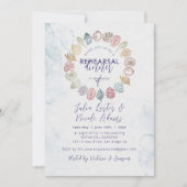 Invitation Dîner de répétition simple du coquillage de plage (Devant)