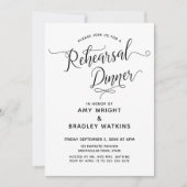 Invitation Dîner de répétition simple et élégant (Devant)