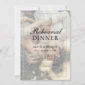 Invitation Dîner de répétition simple et élégant avec script (Devant)