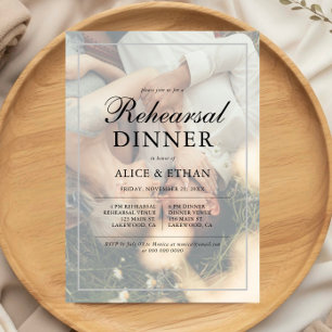 Invitation Dîner de répétition simple et élégant avec script