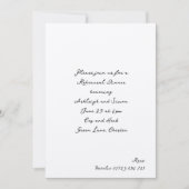 Invitation Dîner de répétition simple manuscrit du Mariage (Devant)