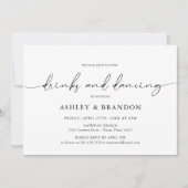 Invitation Dîner de répétition simple Rustique Mariage Invita (Devant)