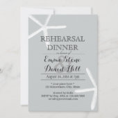 Invitation Dîner de répétition simple Starfish Silver (Devant)