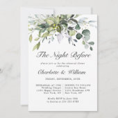 Invitation Dîner de répétition simplement élégant Eucalyptus (Devant)