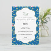 Invitation Dîner de répétition Skydiver Blue & Basil Green (Debout devant)