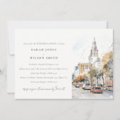 Invitation Dîner de répétition Skyline Chic Orlando Florida (Devant)